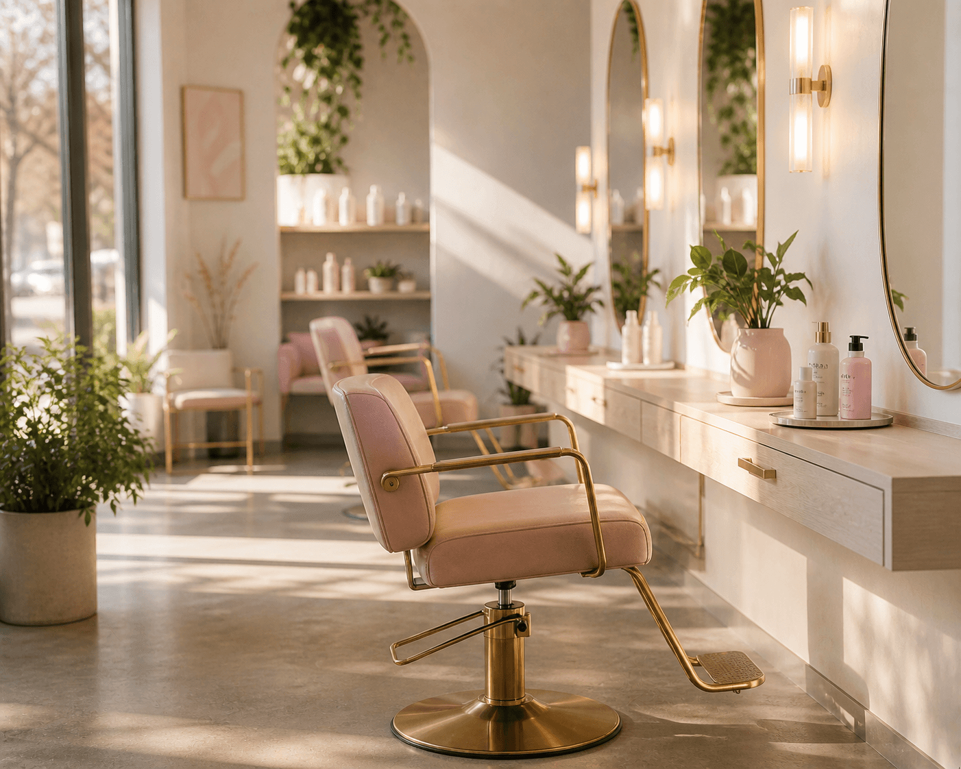 Empty salon chair in a modern beauty studio illustrating missed booking opportunities