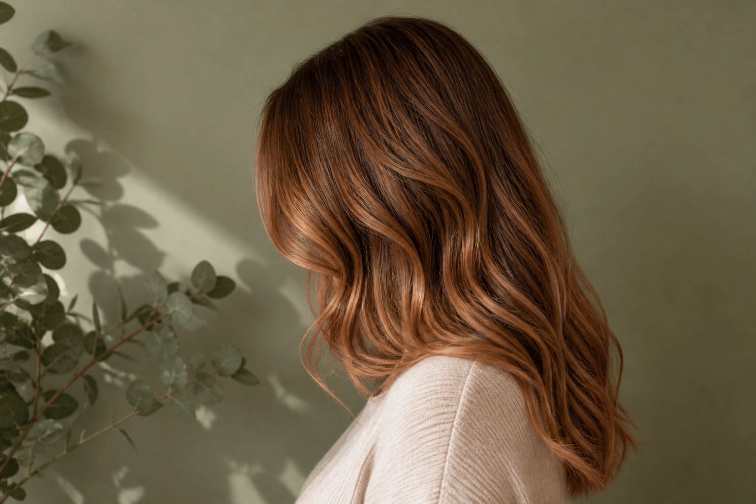 Soft auburn dimensional color